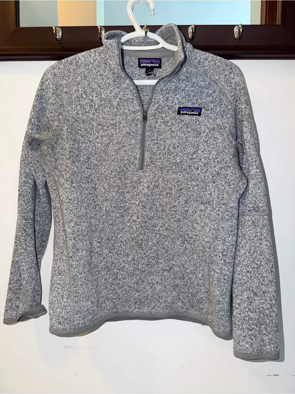 Patagonia Better Sweater Womens Gray Fleece Quarter Zip Size Small